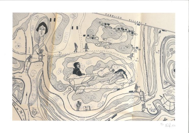 LIONEL FAVRE particolare pianta villa villari rivista con china